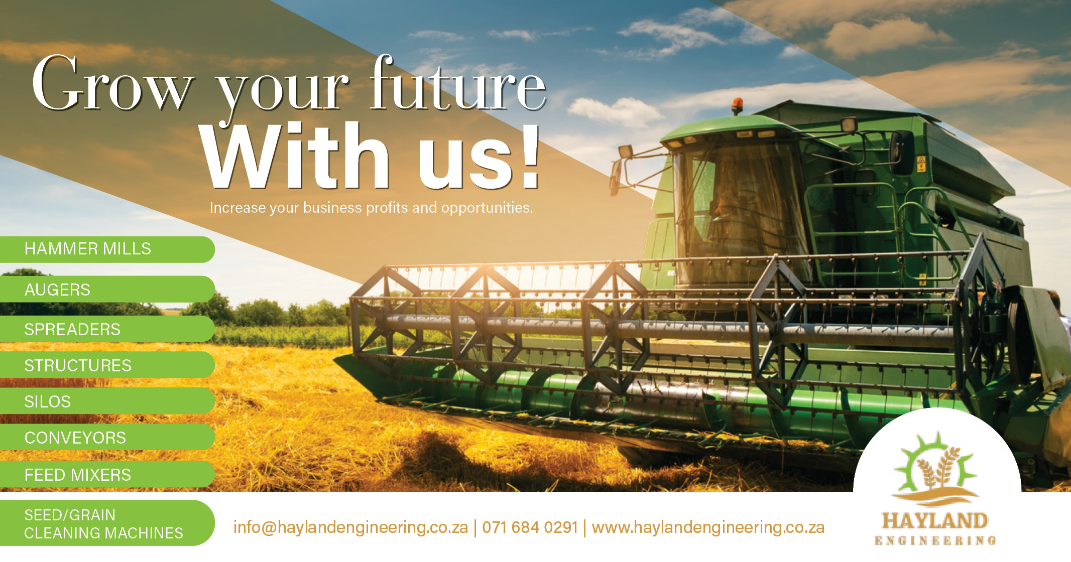 Grow your future with us! | Increase your business profits and opportunities | Hayland Engineering