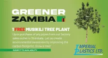 1 FREE tree planted upon any plastic pipe purchased | GREENER ZAMBIA