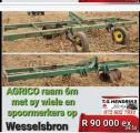 Agrico raam 6 m met sy wiele en spoormerkers op | T.G Hendriks boerdery