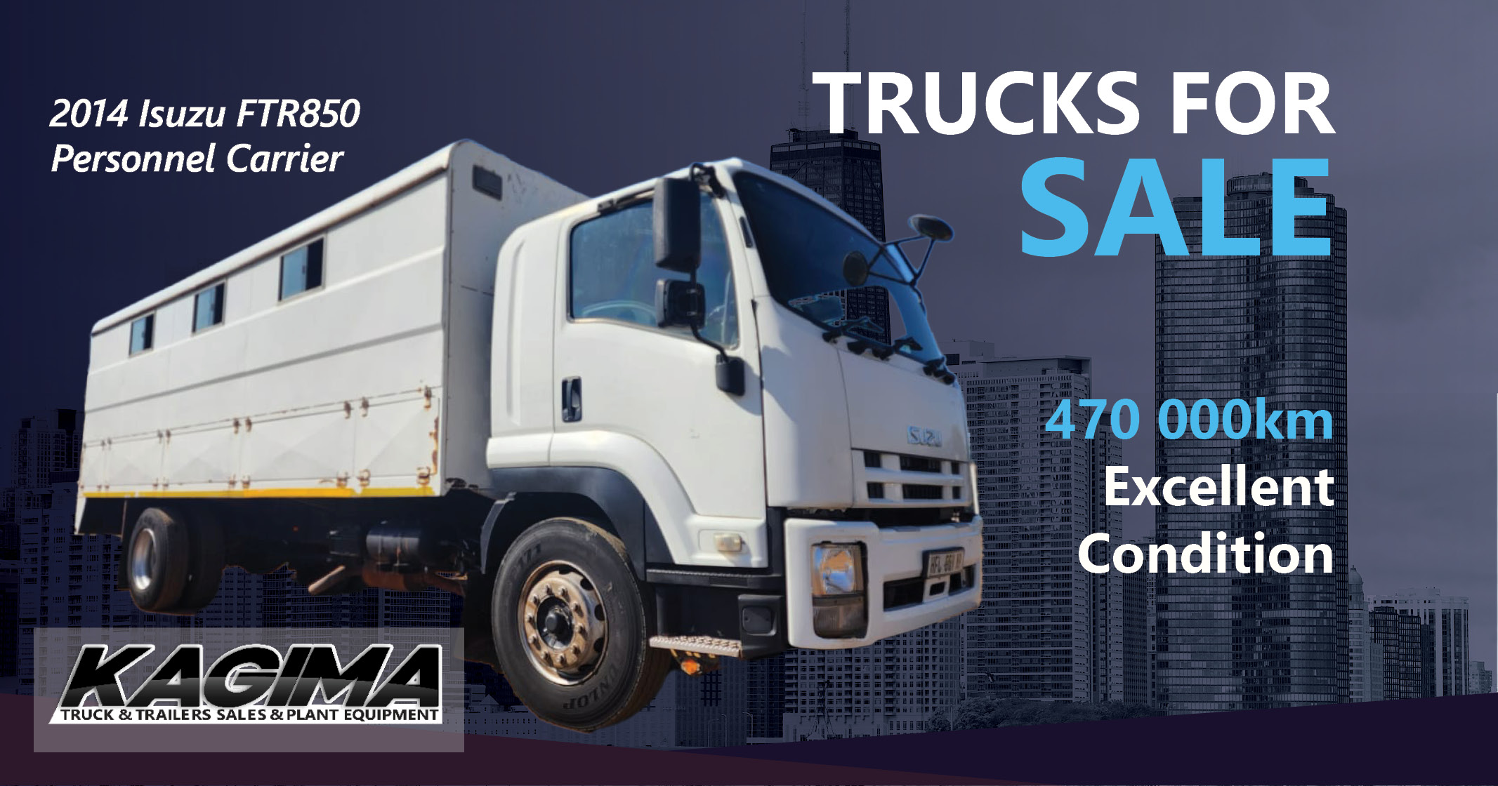 Trucks for sale | 2014 Isuzu FTR850 Personnel Carrier | Kagima Trucks & Trailer