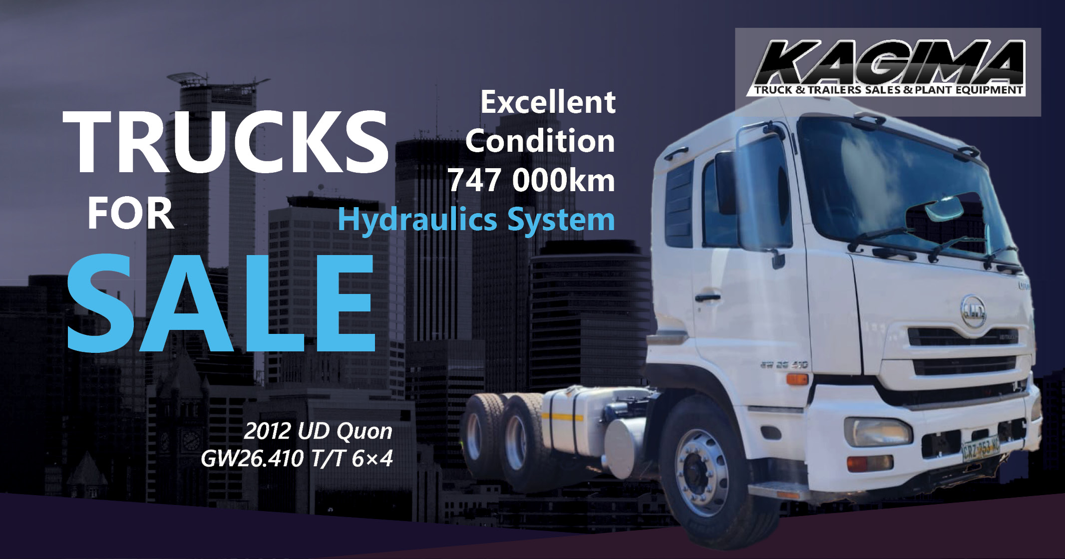 Trucks for sale | 2012 UD Quon GW26.410 T/T 6x4 | Kagima Trucks & Trailer