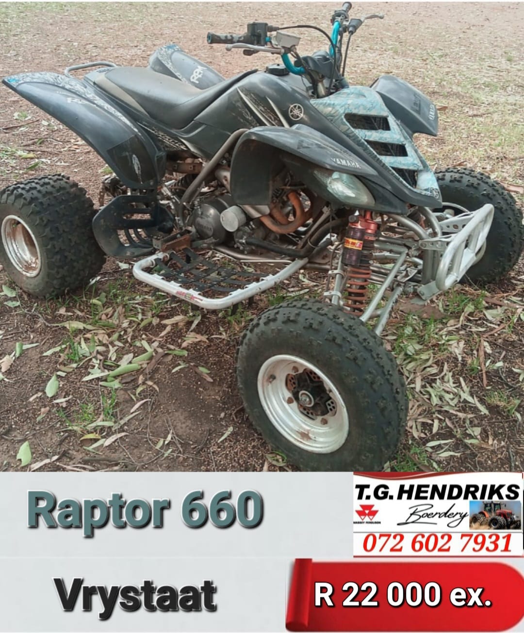 Raptor 660 | T.G Hendriks boerdery