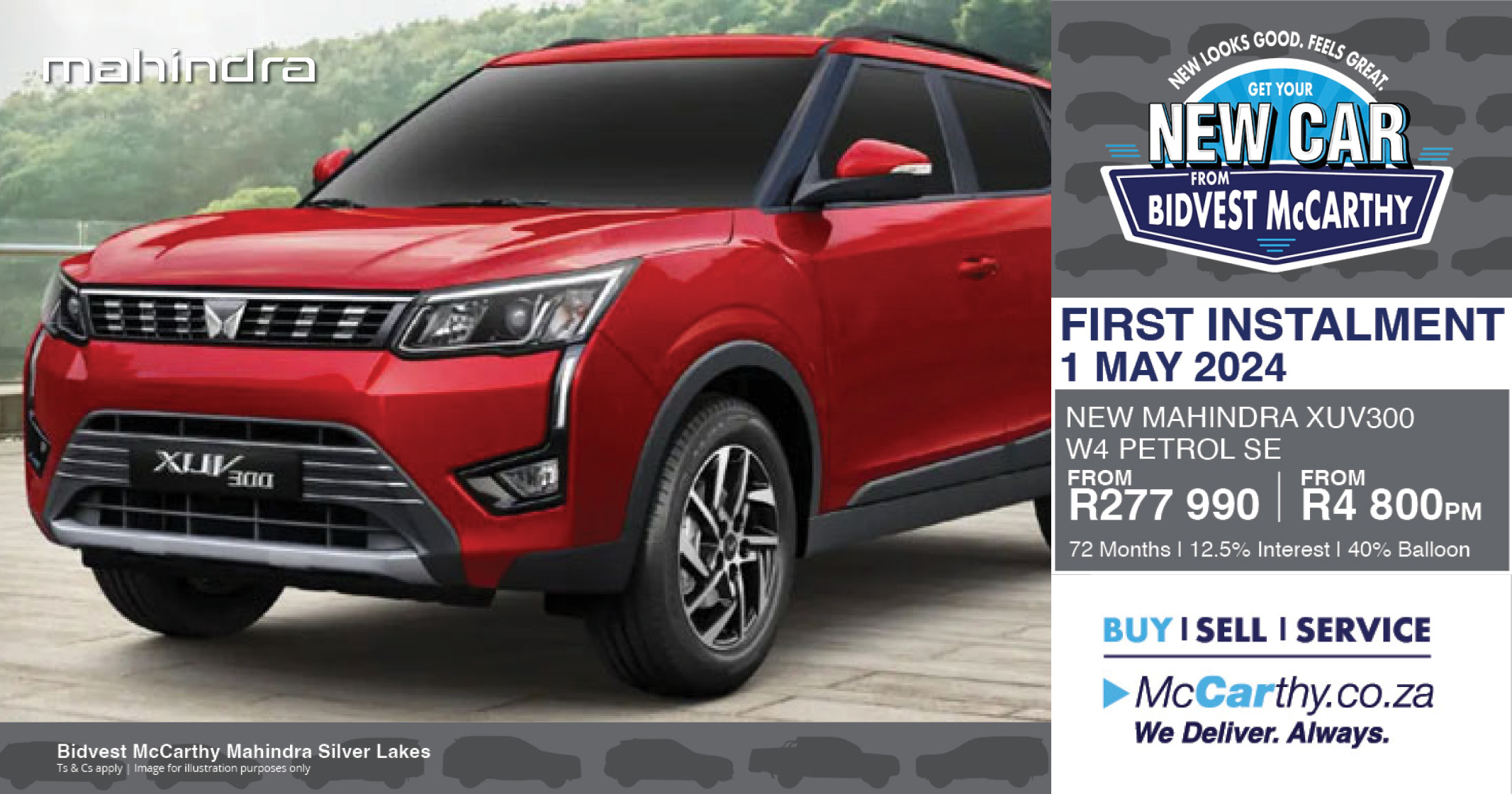 New Mahindra XUV300 W4 Petrol SE | Bidvest McCarthy Mahindra Silverlakes