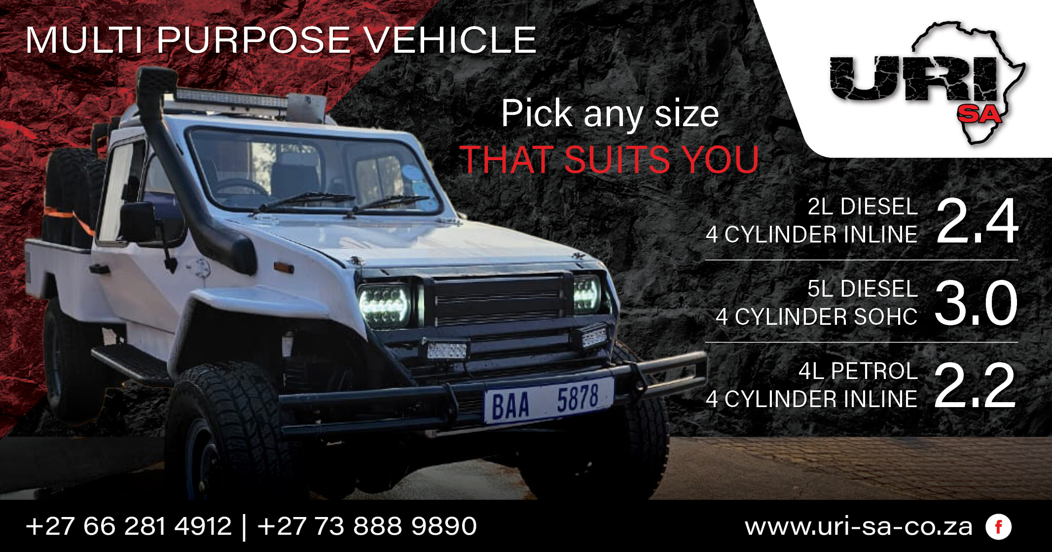 Multi Purpose Vehicles | Pick any size that suits you | URI - SA Pty Ltd