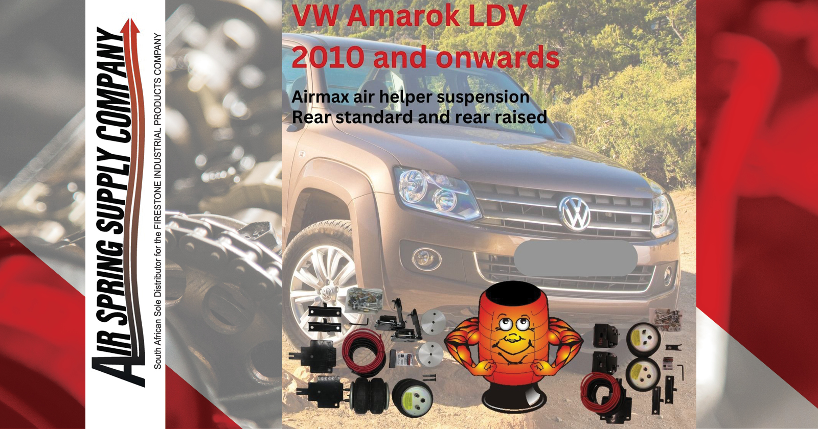 Airmax air helper suspension | VW Amarok LDV 2010 and onwards | Air Spring Supply Company