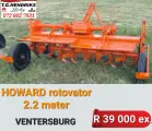 Howard rotovator 2.2 meter | T.G Hendriks boerdery