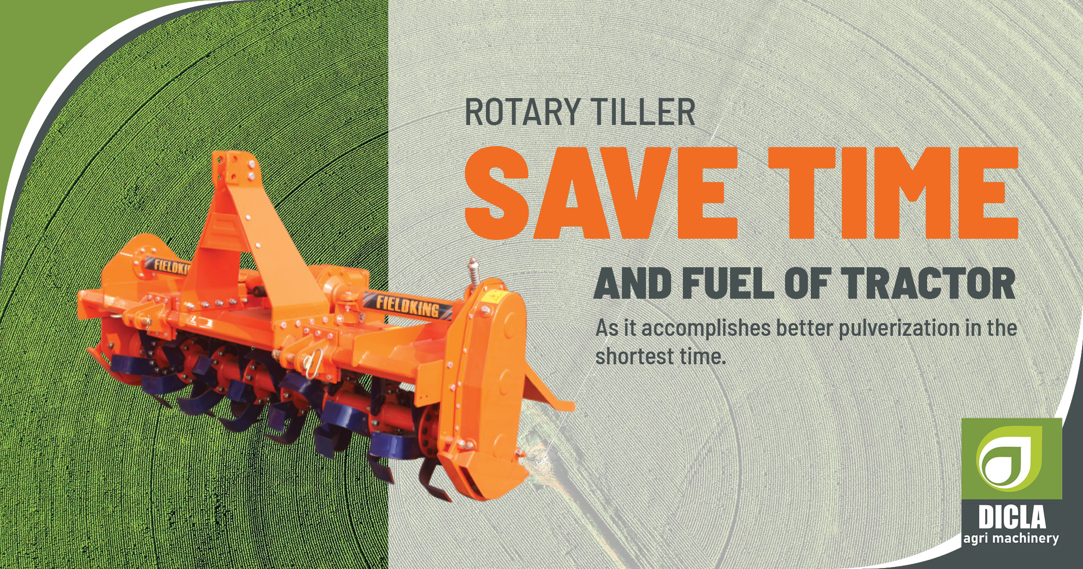 Fieldking Heavy Duty Rotary Tiller | Save Time & Fuel of Tractor | Dicla Agri Machinery