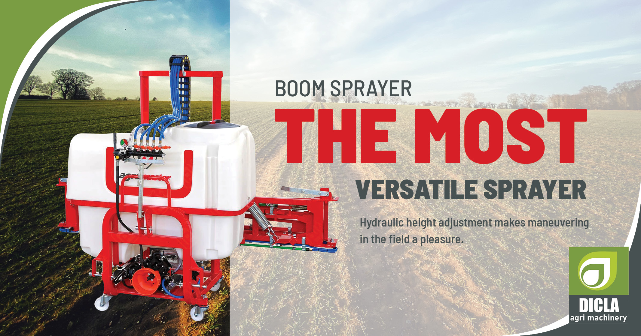 Agromaster Semi-Hydraulic Boom Sprayer | The Most Versatile Sprayer | Dicla Agri Machinery