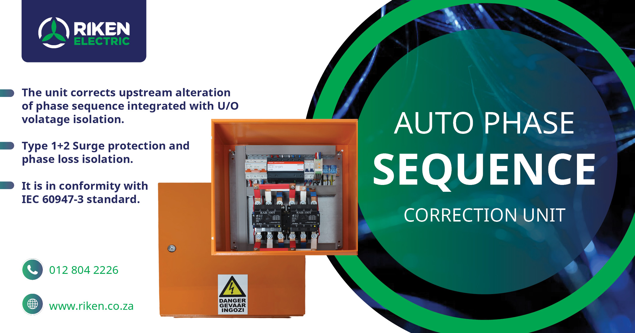The Auto Phase Sequence Correction Unit | Riken Electric