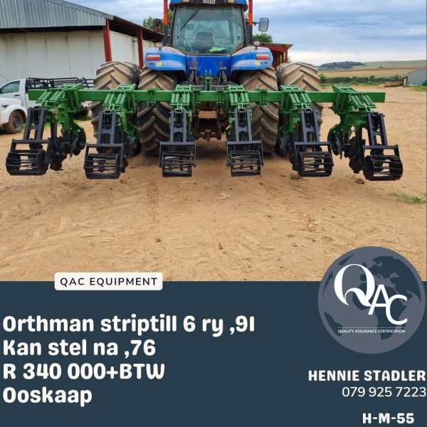 Orthman Striptill 6 row | Can Set to 76 | QAC Equipment