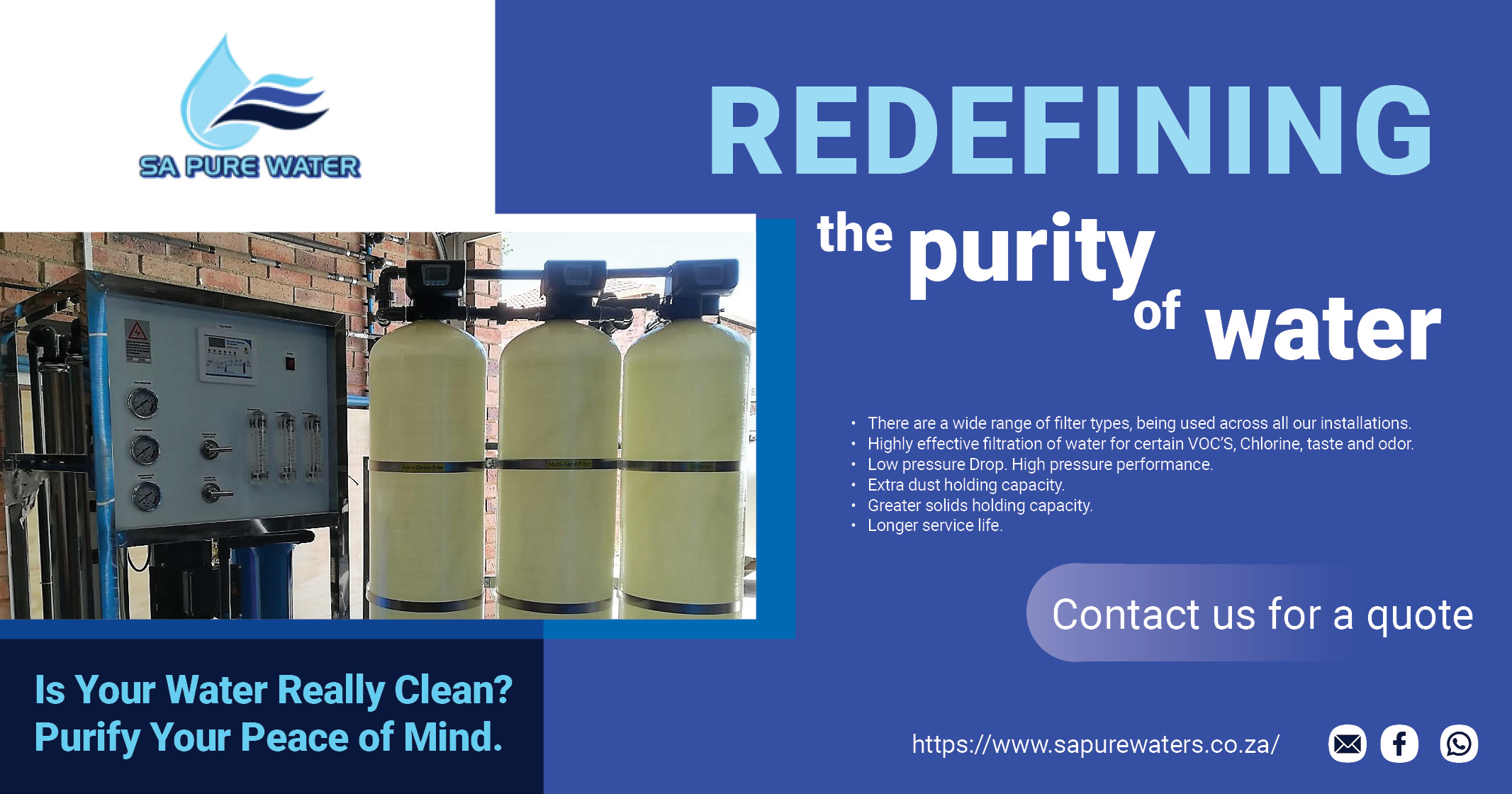 Redefining the purity of water | Purify your peace of mind | SA Pure Water