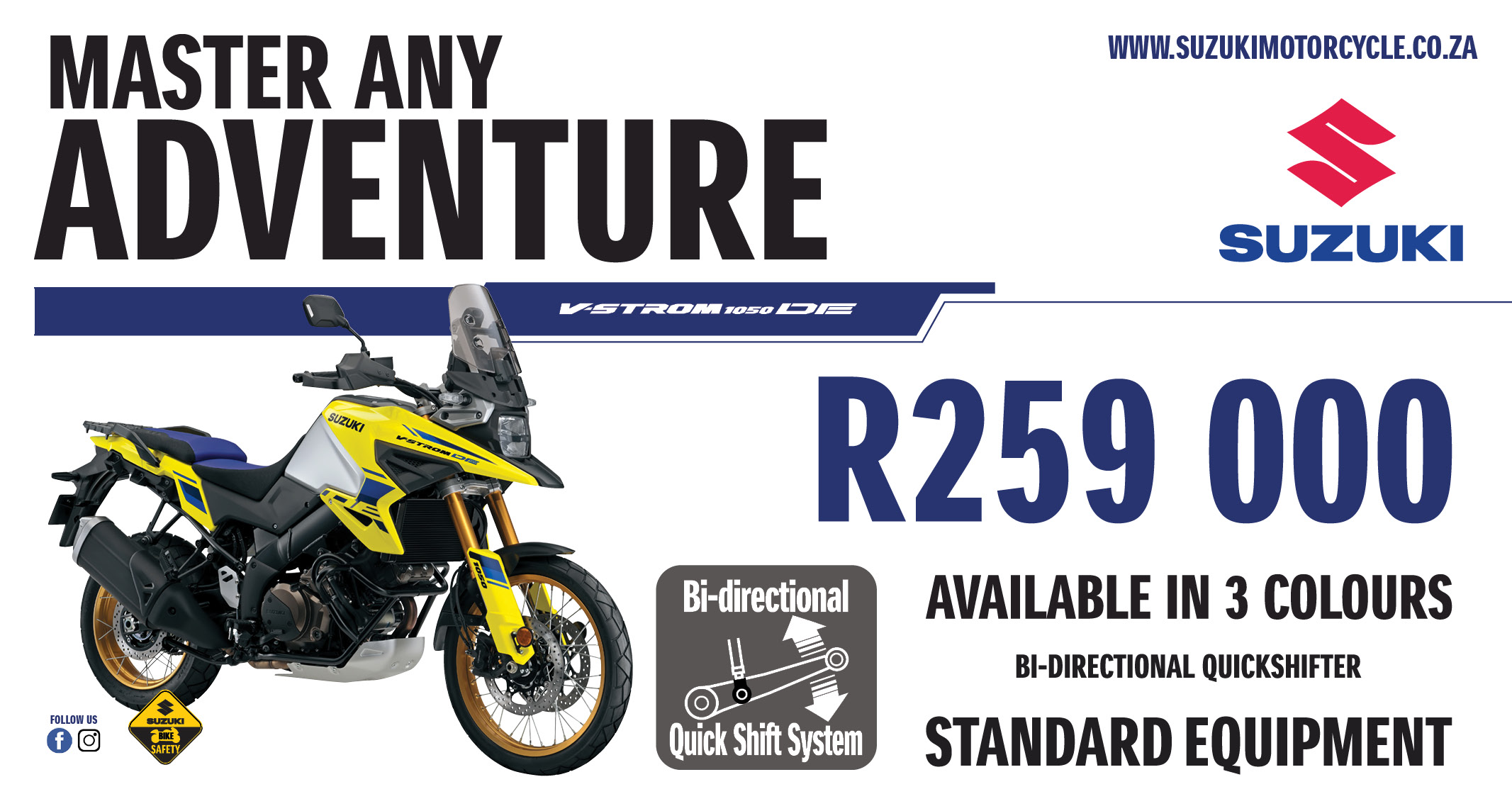 Master any adventure | V-STROM 1050DE | Suzuki Motorcycles