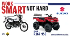 Work smart not hard | DR200SE | KINGQUAD 400ASi 4x4 | Suzuki Motorcycles