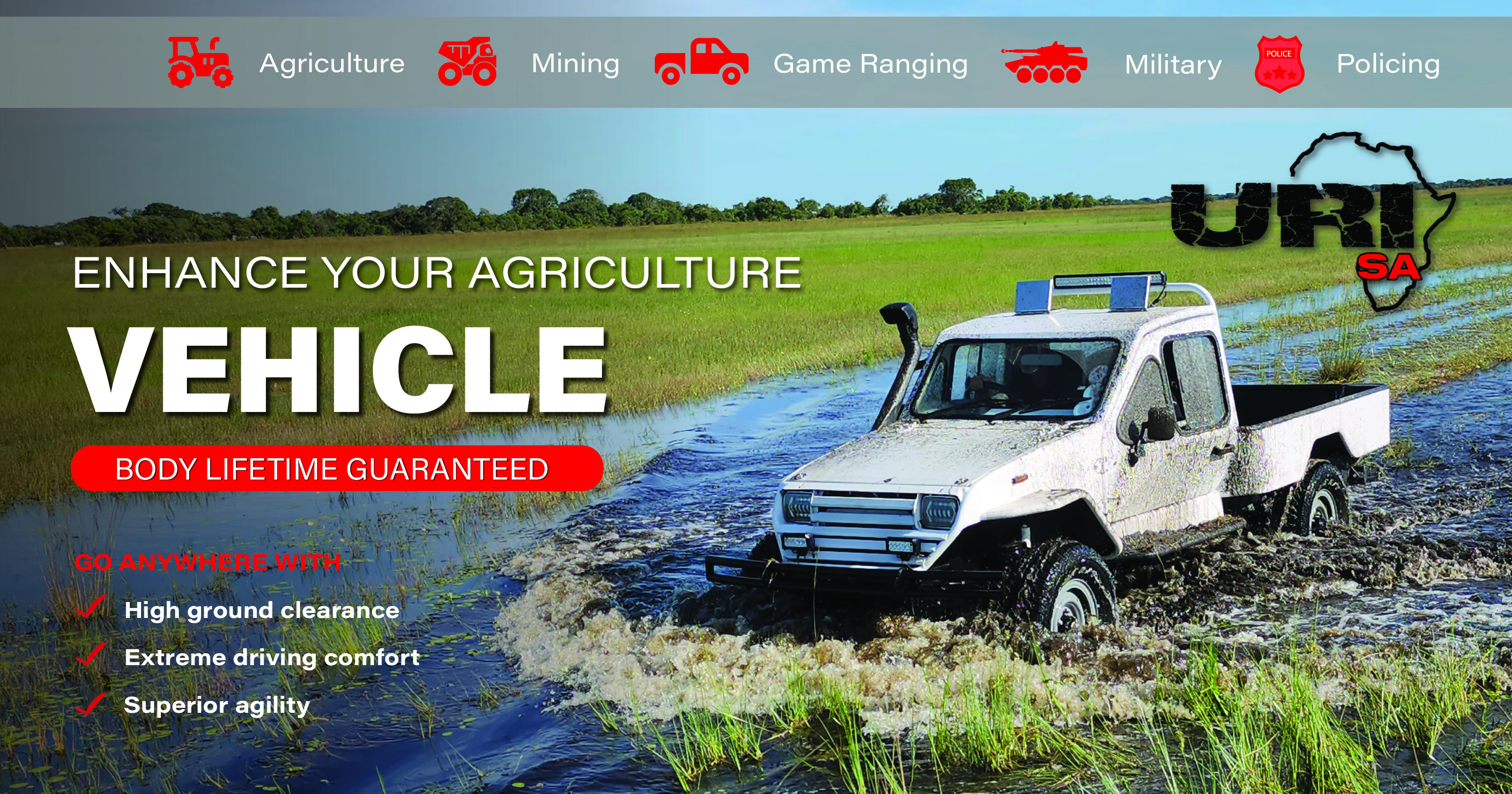Enhance your agriculture vehicle | Body lifetime guaranteed | URI - SA Pty Ltd