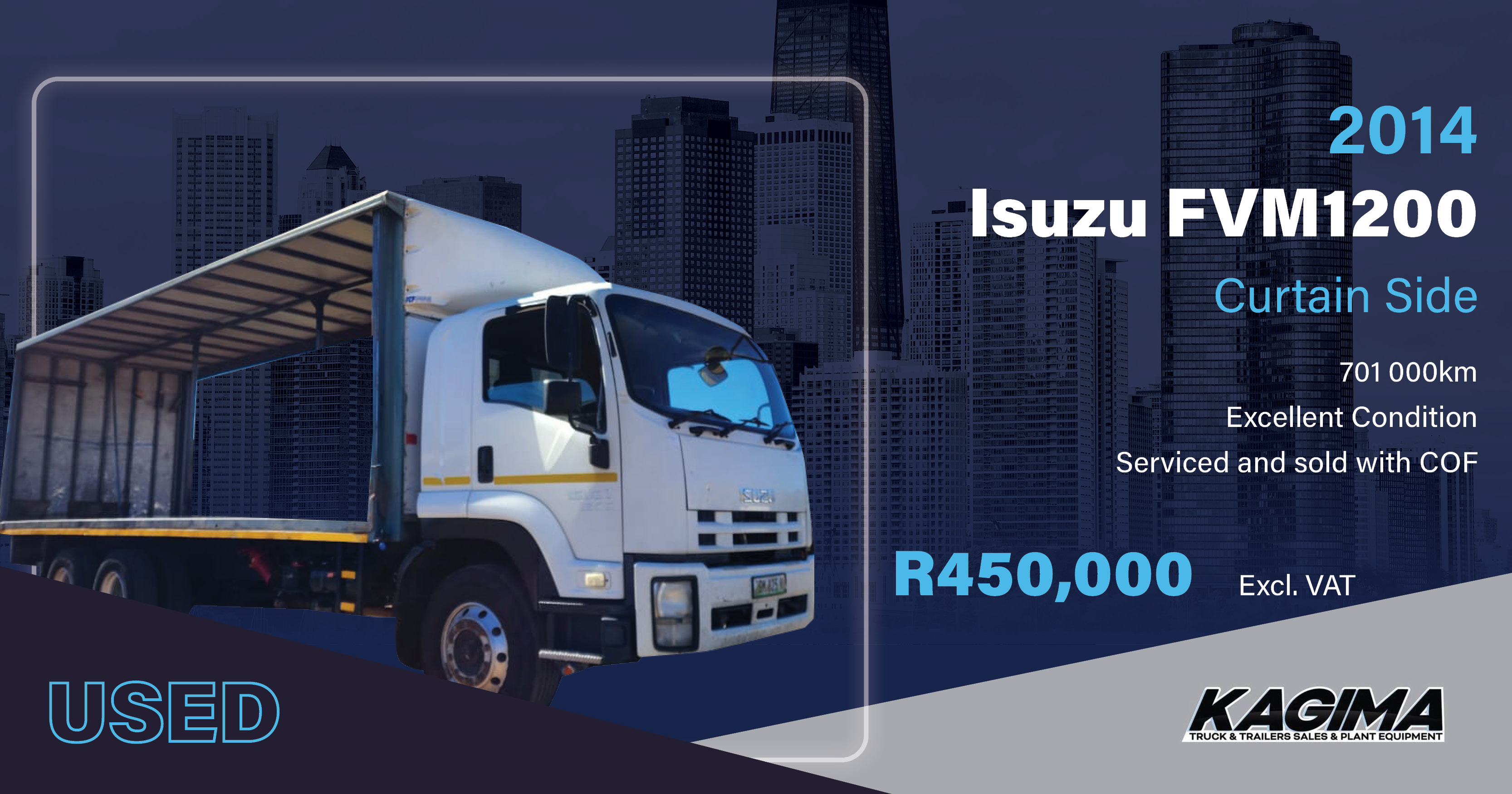 2014 Isuzu FVM1200 Curtain side | Kagima Trucks & Trailer