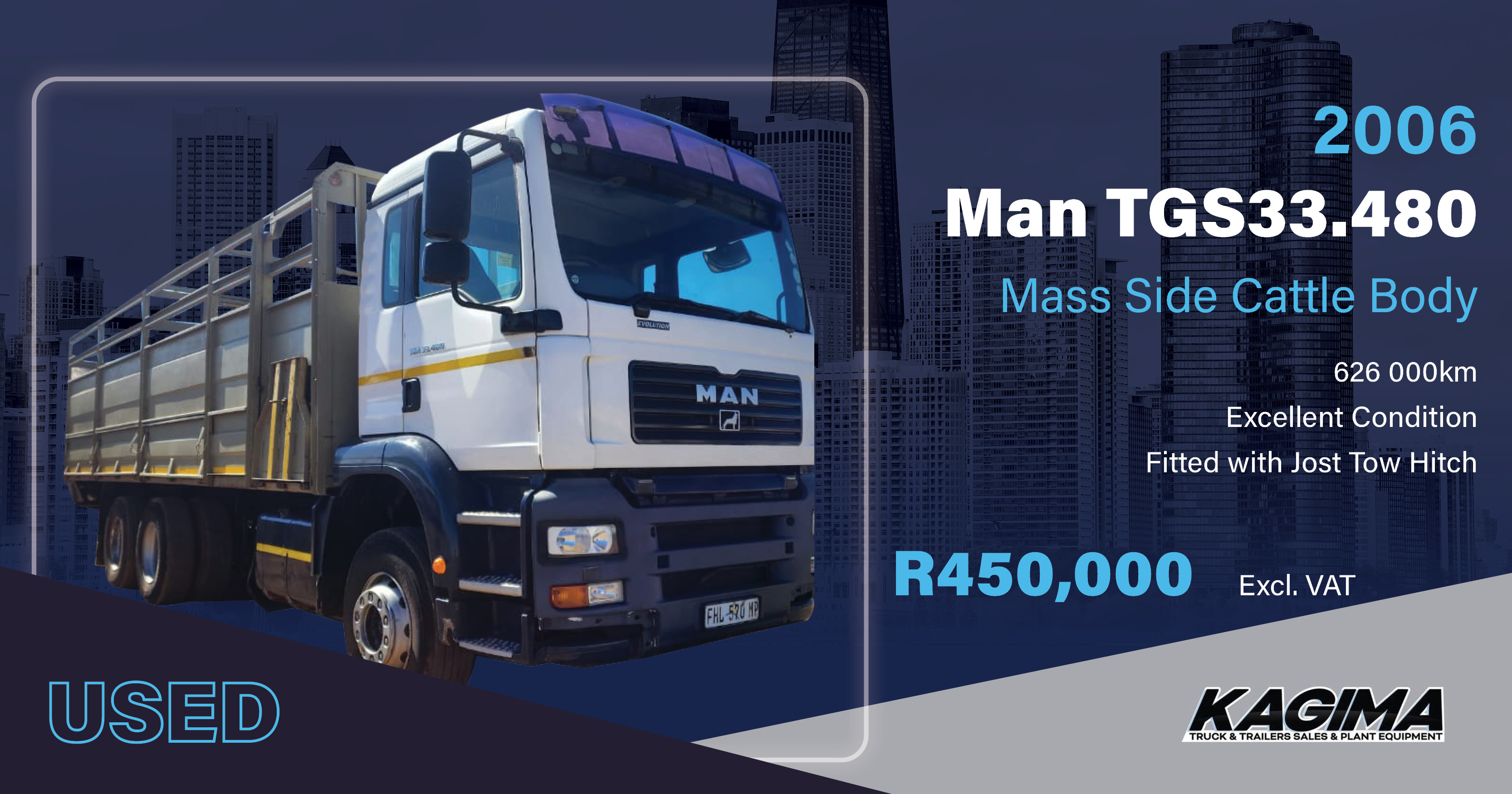 2006 Man TGS33.480 Mass side cattle body | Kagima Trucks & Trailer