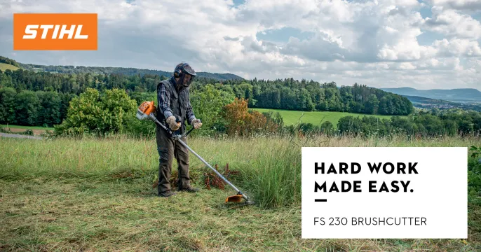 Hard work made easy with the FS 230 Brushcutter | STIHL