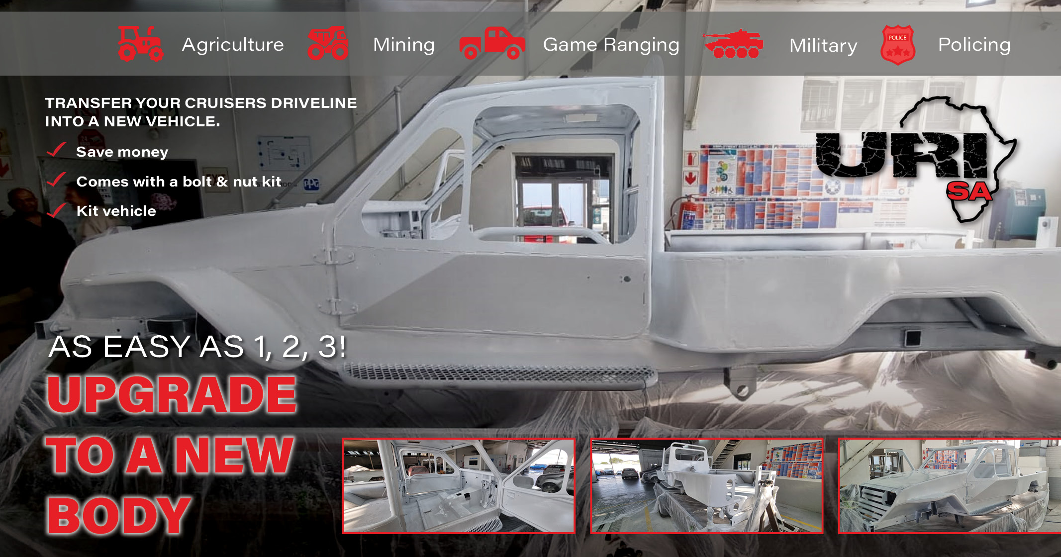 As easy as 1, 2, 3! | Upgrade to a new body | URI - SA Pty Ltd