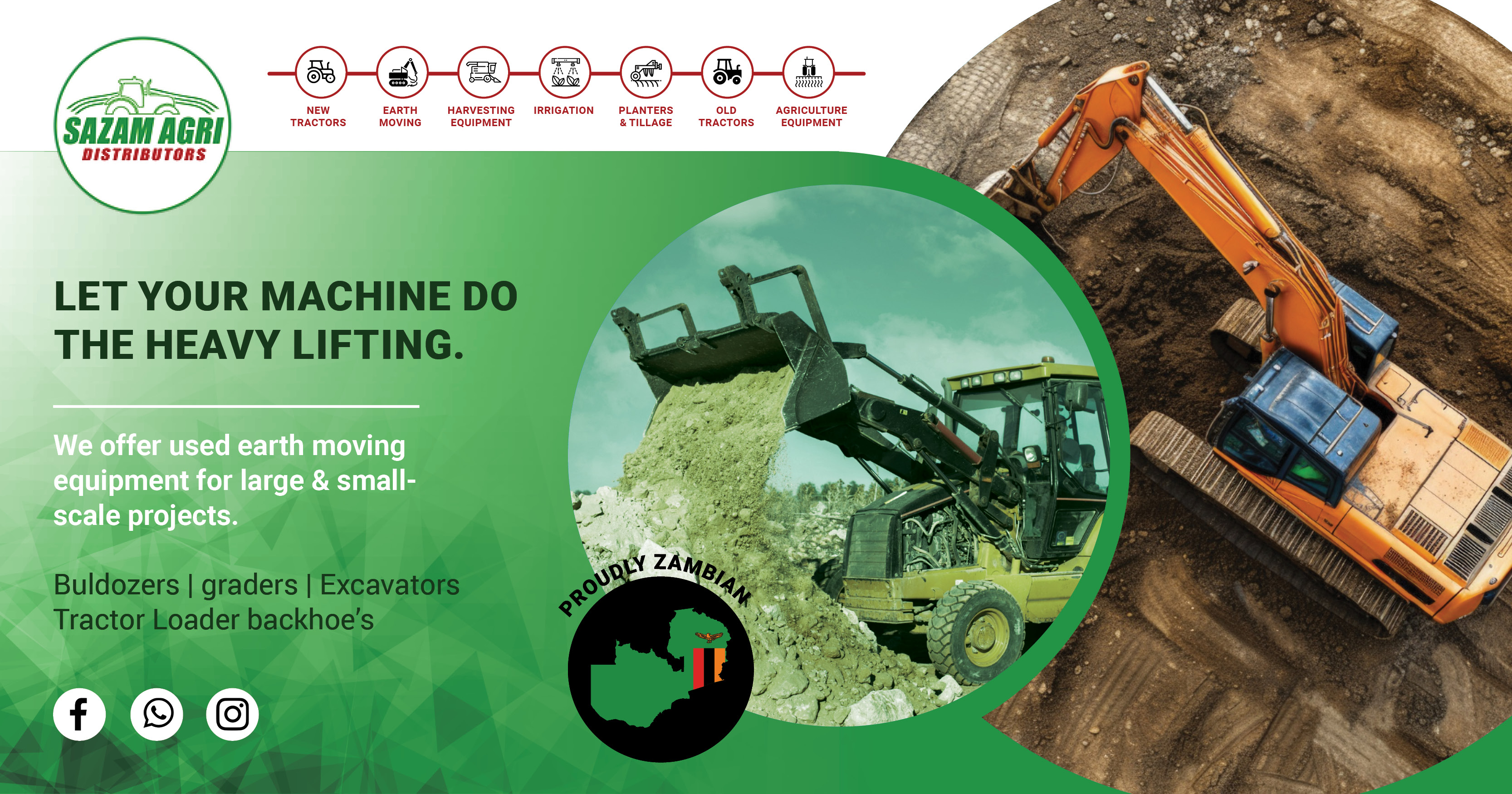 We offer used earth moving equipment for large & small scale projects | Sazam Agri Distributors
