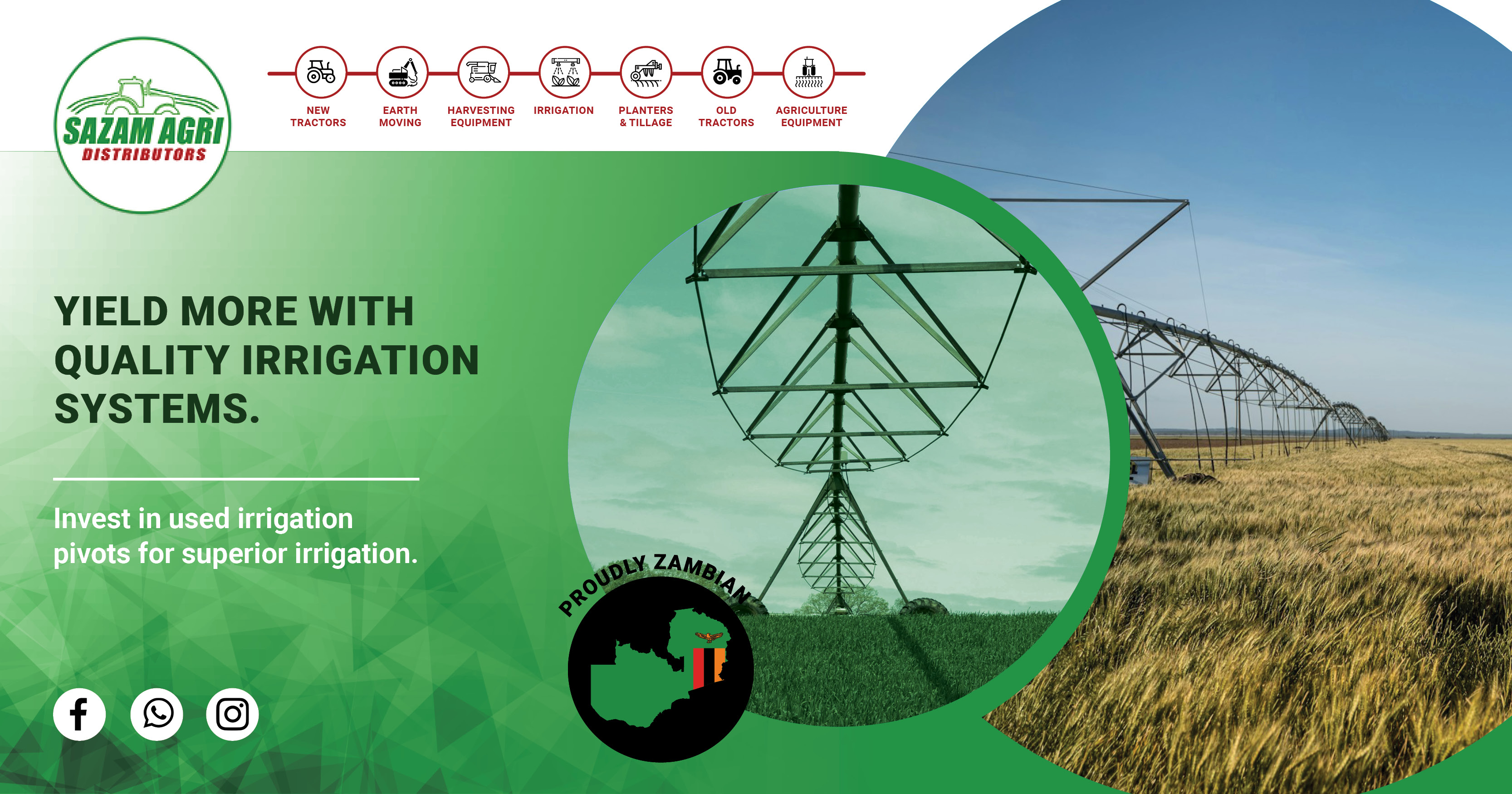 Yield more with quality irrigation systems | Sazam Agri Distributors