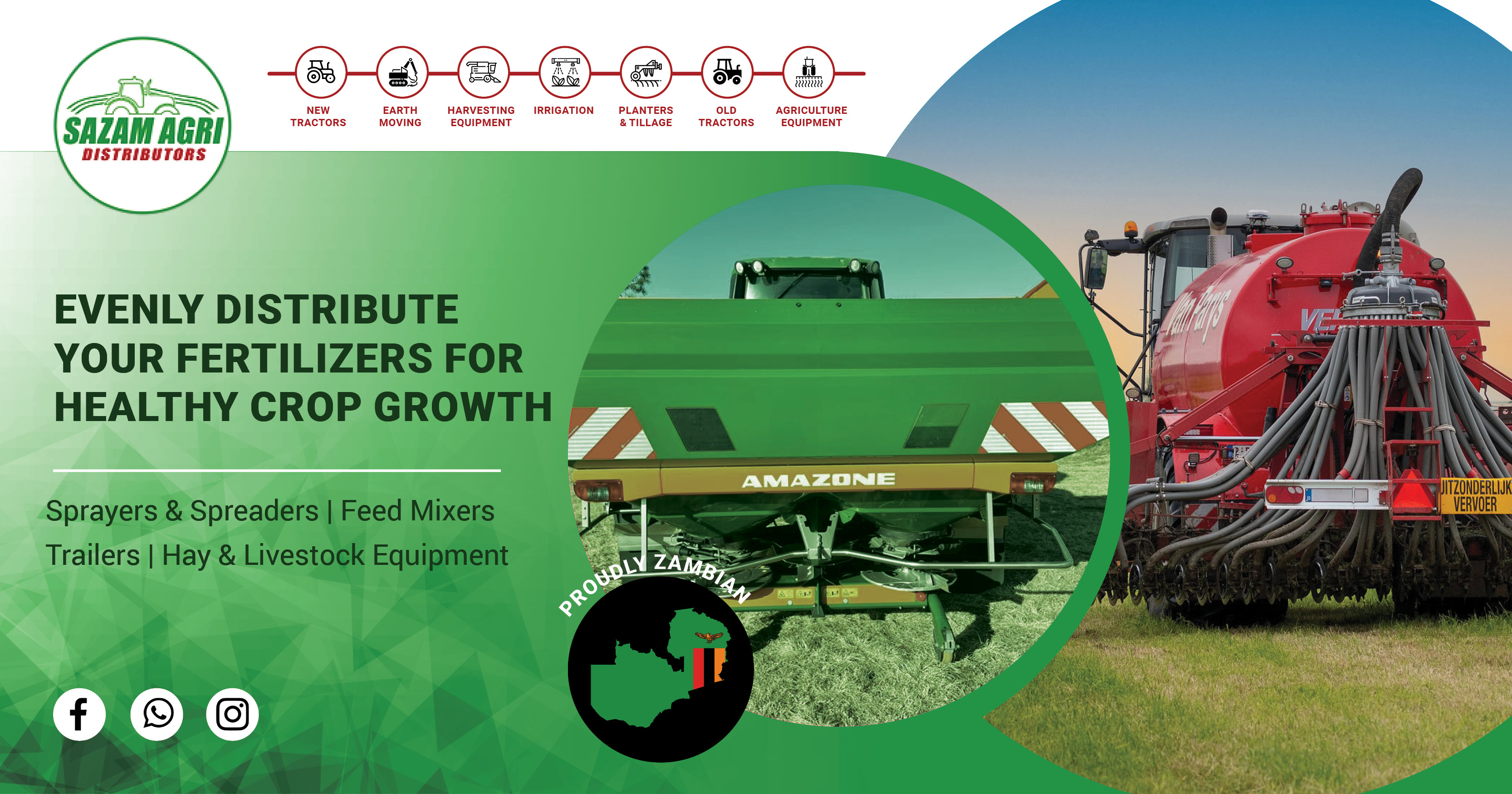 Evenly distribute your fertilizers for healthy crop growth | Sazam Agri Distributors