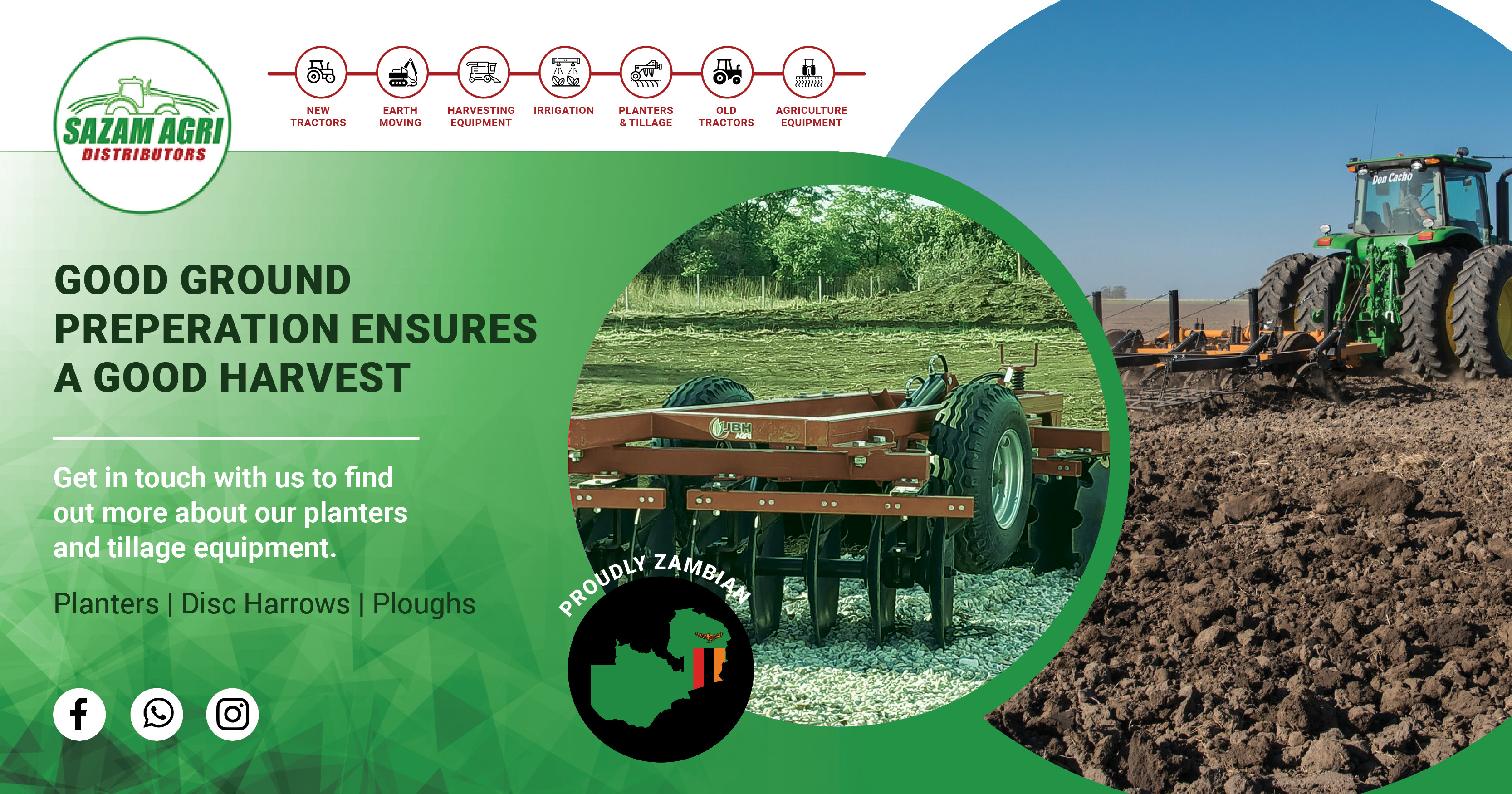 Good ground preparation ensures a good harvest | Sazam Agri Distributors