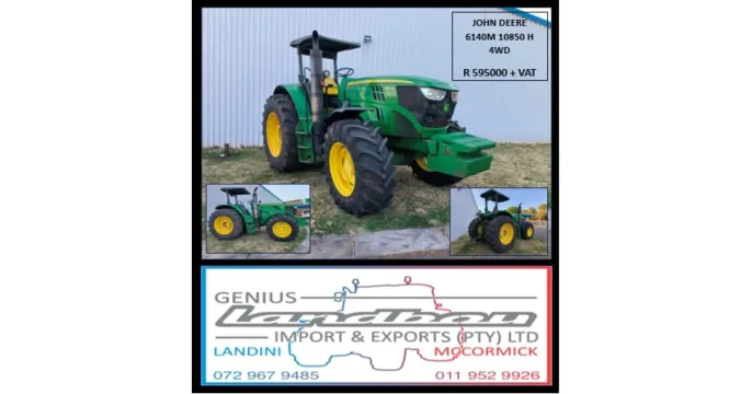 JOHN DEERE 6140M 4WD 10850 H | Genius landbou