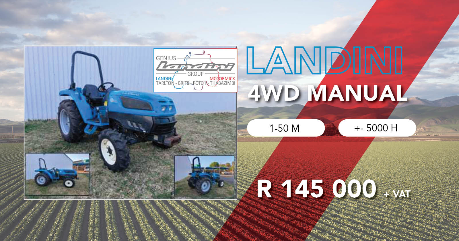 LANDINI 4WD MANUAL 1-50 M 5000H | Genius landbou