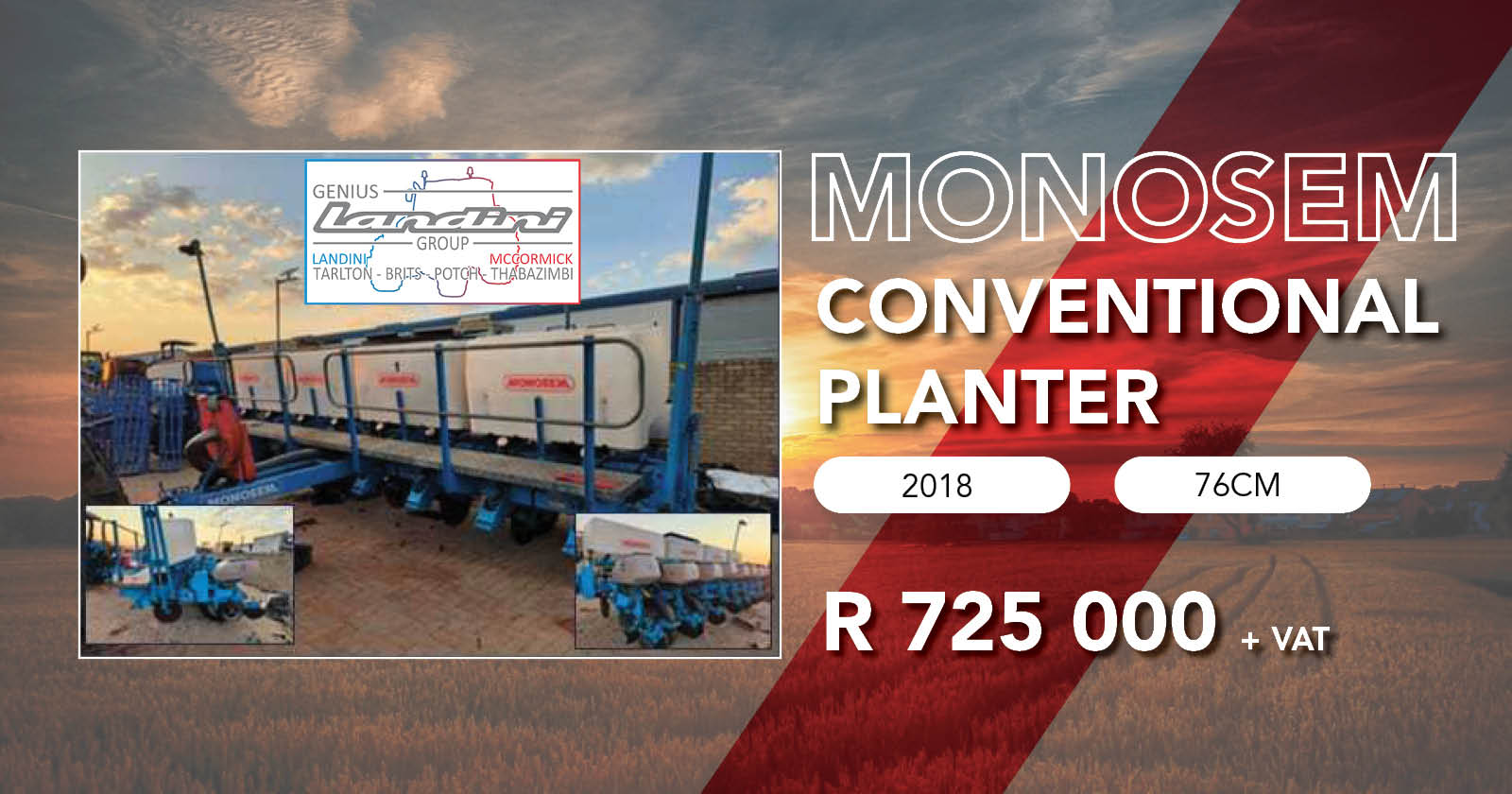 2018 MONOSEM CONVENTIONAL 76CM PLANTER |  Genius landbou