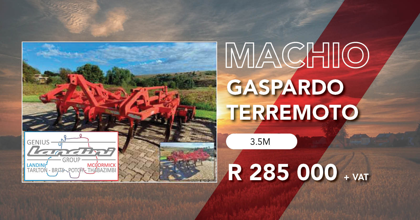 MACHIO GASPARDO TERREMOTO 3.5 M |  Genius landbou