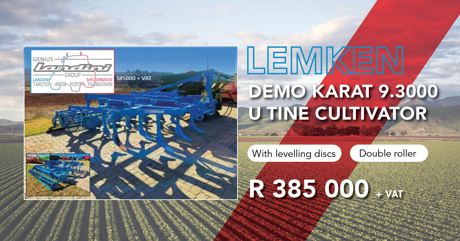 LEMKEN DEMO KARAT 9.3000 U TINE CULTIVATOR |  Genius landbou