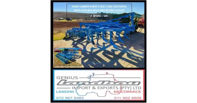 LEMKEN DEMO KARAT 9.3000 U TINE CULTIVATOR |  Genius landbou