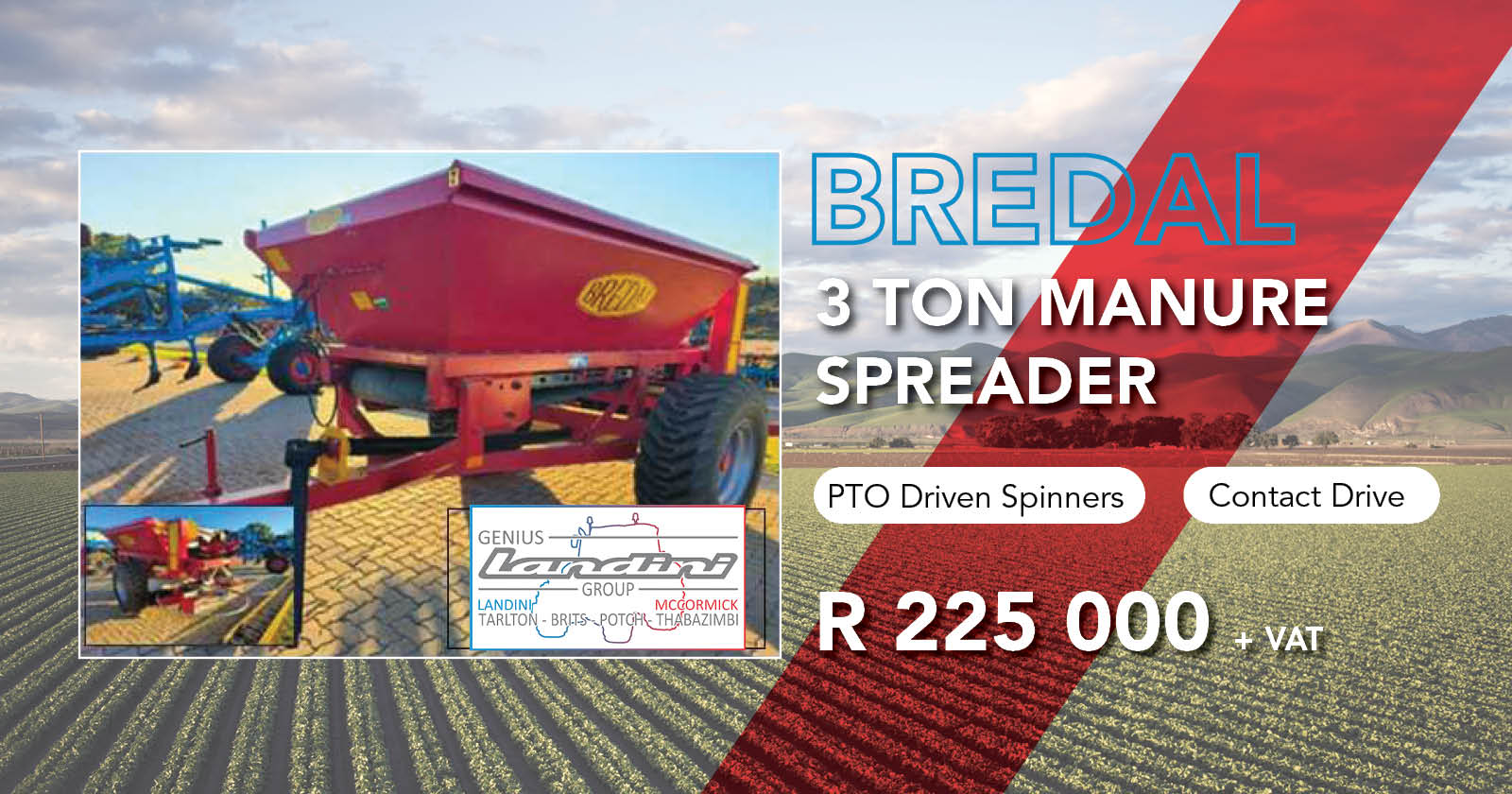 BREDAL 3 TON MANURE SPEADER | Genius landbou