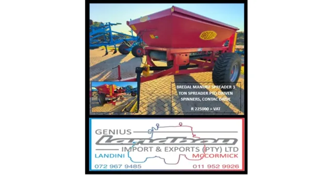 BREDAL 3 TON MANURE SPEADER | Genius landbou