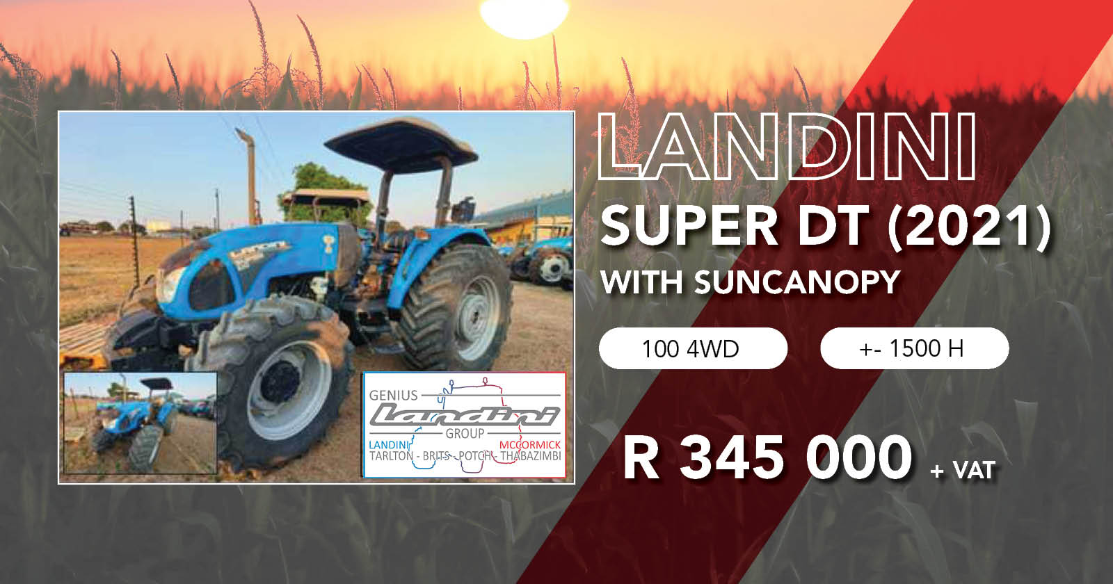 LANDINI SUPER DT (2021) WITH SUNCANOPY | Genius landbou