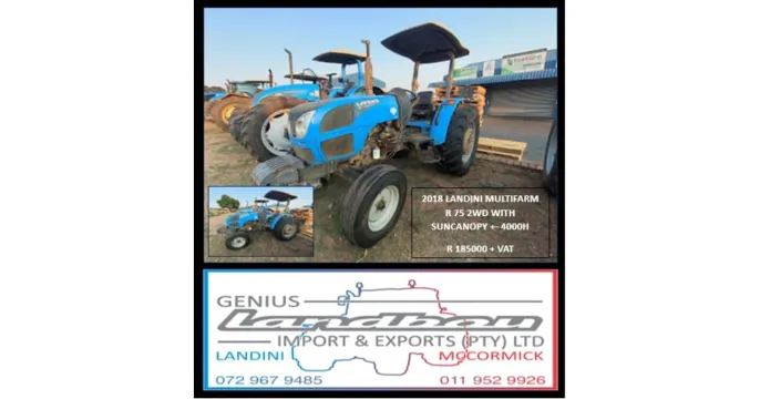LANDINI MULTIFARM (2018) WITH SUNCANOPY | Genius landbou