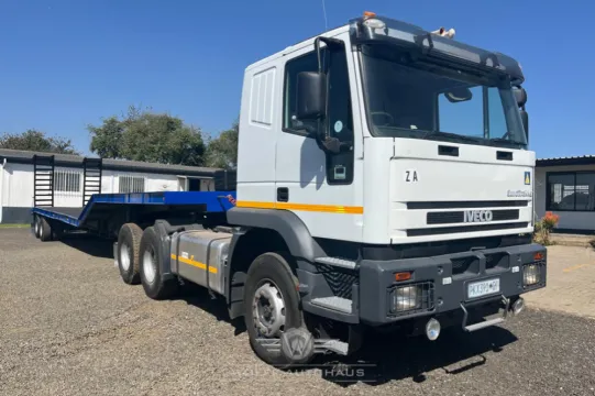 2003 Iveco Eurotrakker 750E42 6x4 & 2002 Busaf Trailer | Wölff Autohaus