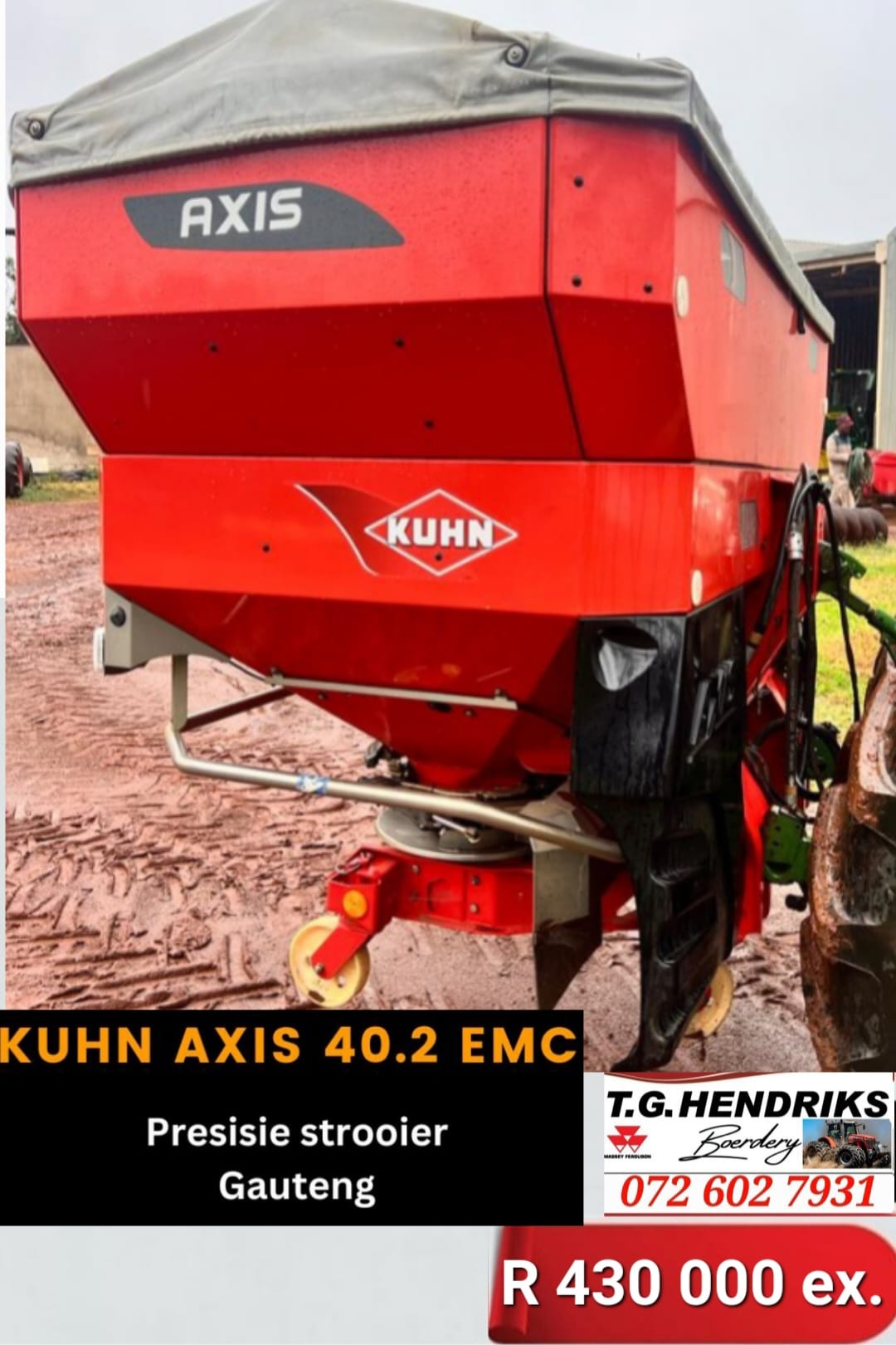 Kuhn Axis 40.2 EMC presisie strooier | T.G Hendriks boerdery