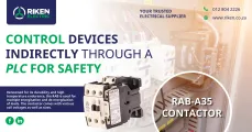 Control devices indirectly through a PLC for safety | Riken Electric