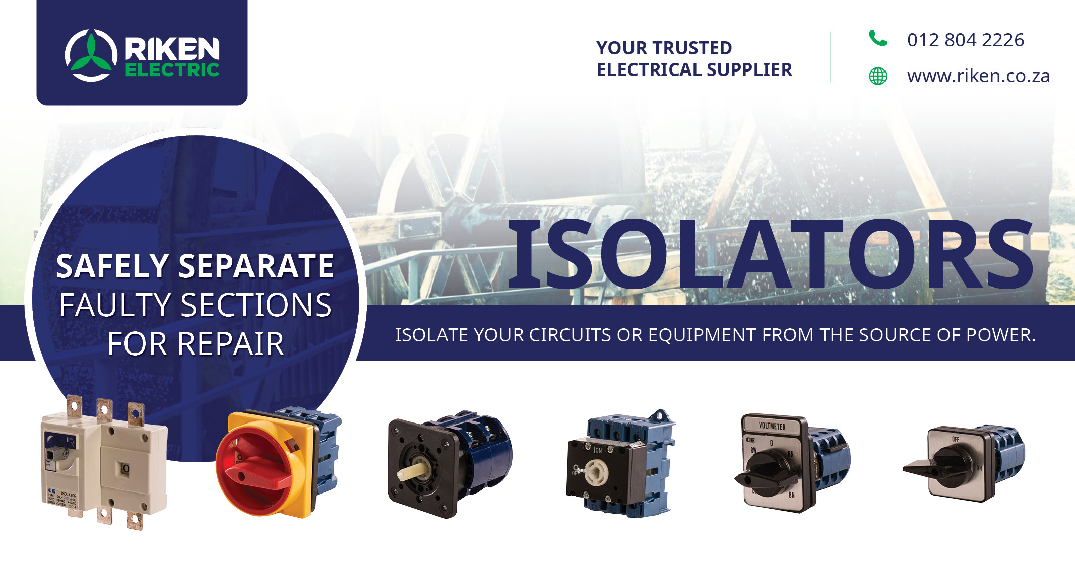 Safely separate faulty sections for repair | Riken Electric