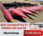 2005 Geringhoff 8 ry 91 foldable met Case kit | T.G Hendriks boerdery