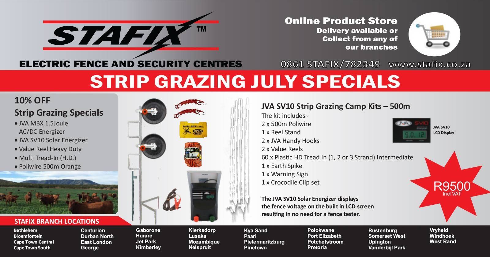 Stafix Security Centres | JVA Electric Fencing | Strip Grazing Solutions | July SPECIALS