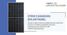 375 W Canadian solar panel | World of Sun & Wind Power