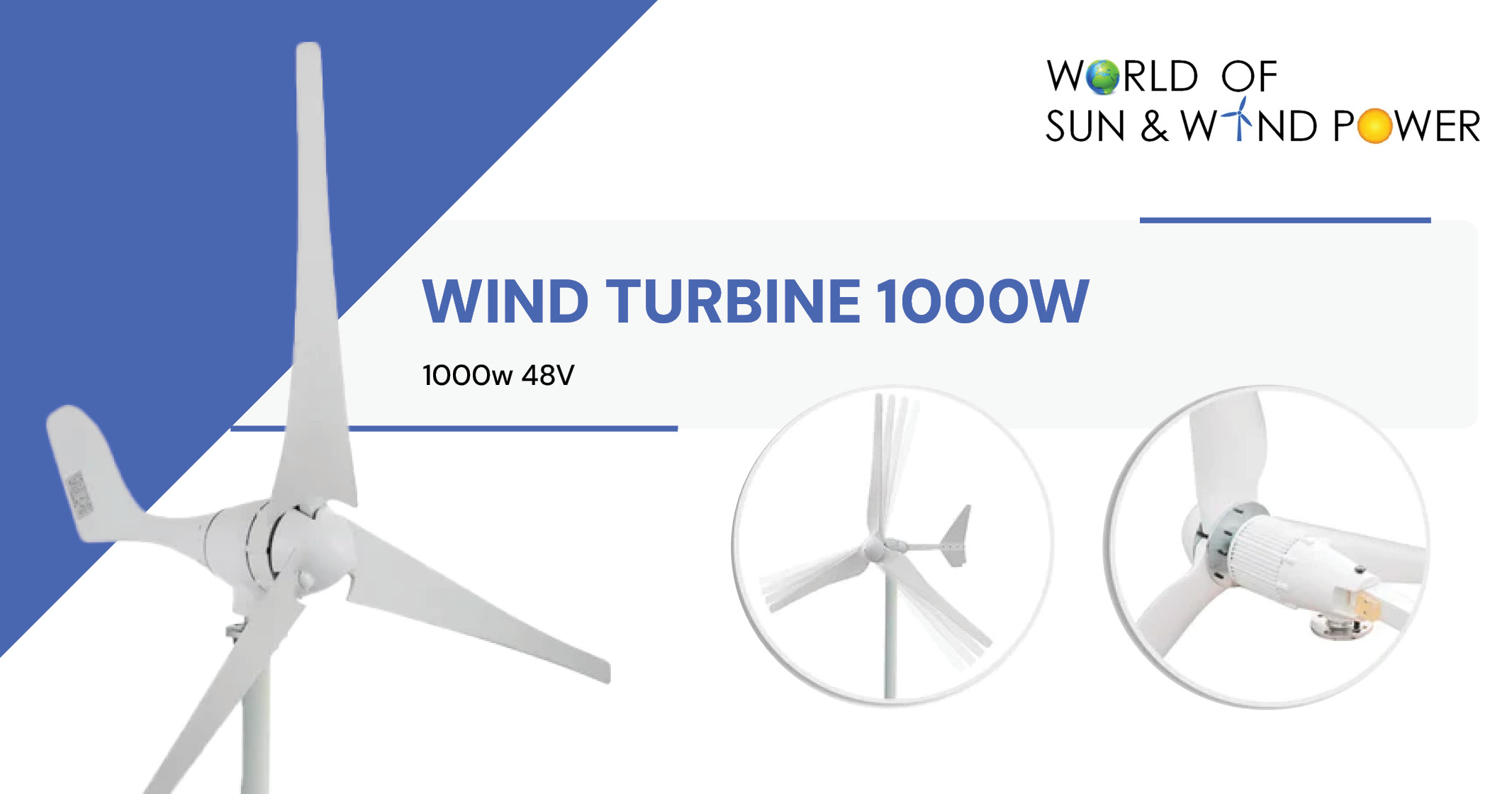Wind turbine 1000 W | World of Sun & Wind Power