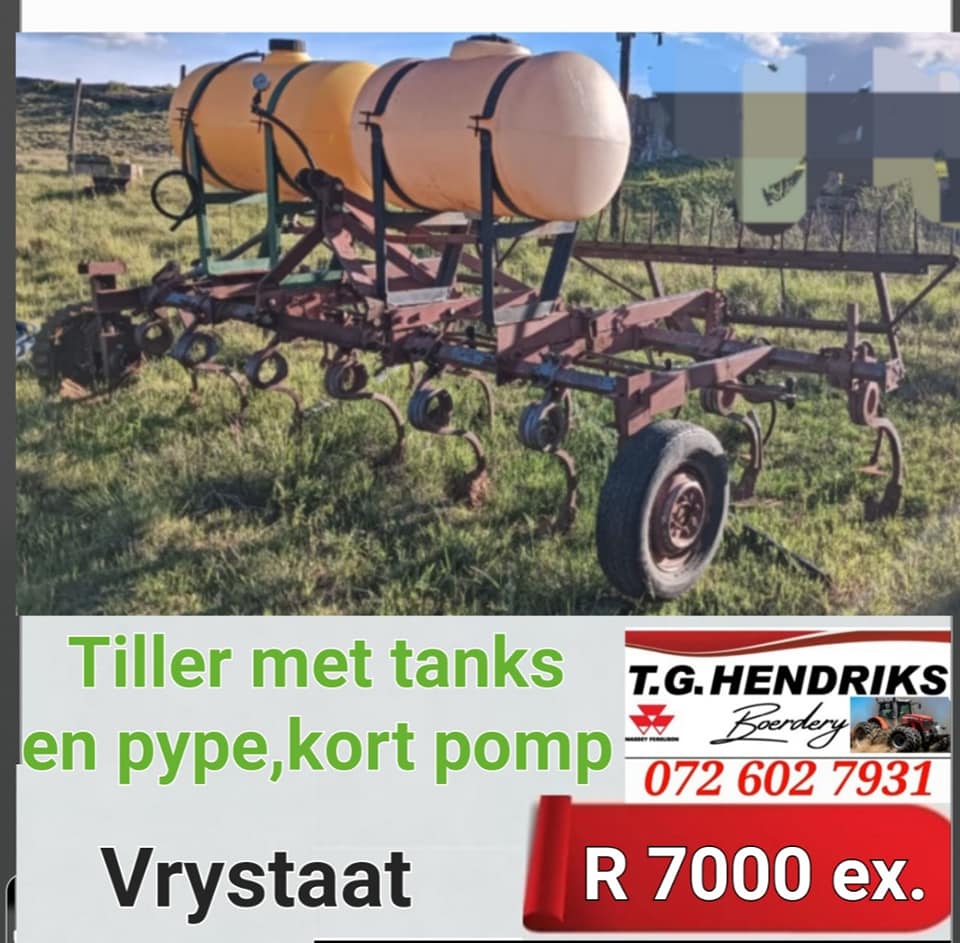 Tiller met tanks en pype | T.G Hendriks boerdery