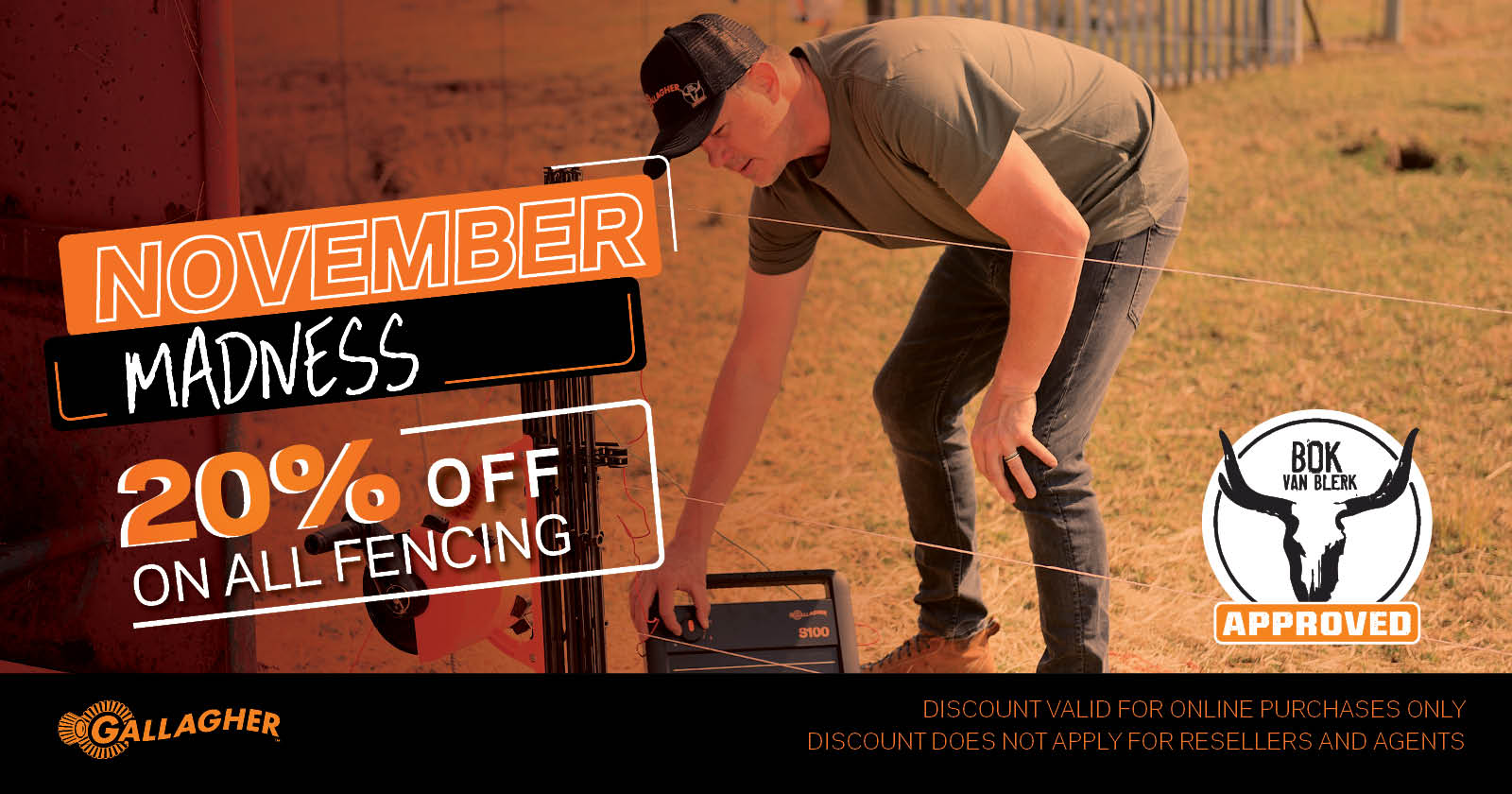 November MADNESS with Gallagher 20% off on all fencing & energizers