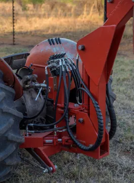 Three-point backacter type multitool for smaller tractors.