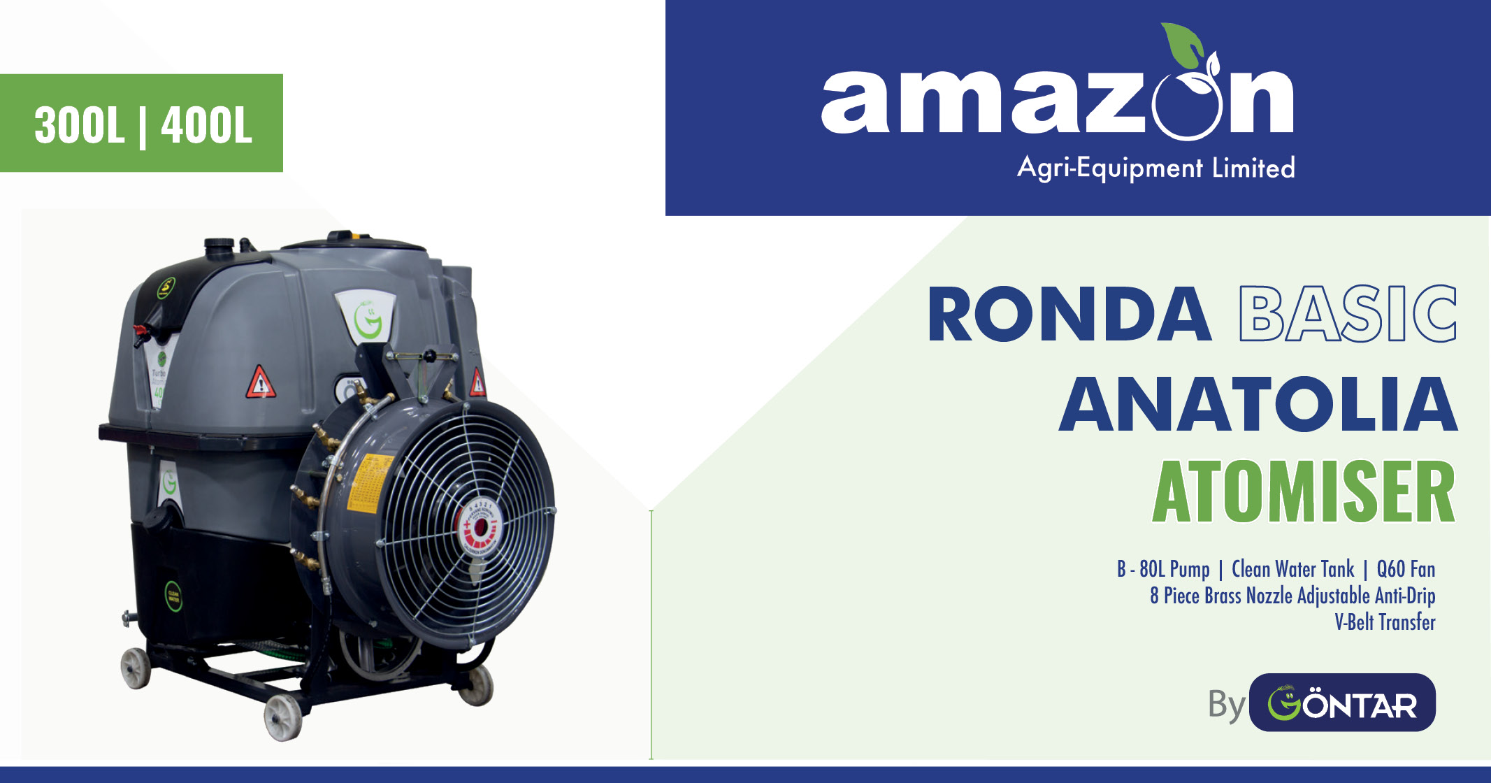 Ronda Basic Anatolia Atomiser - 300L | 400L | Amazon Agri-equipment
