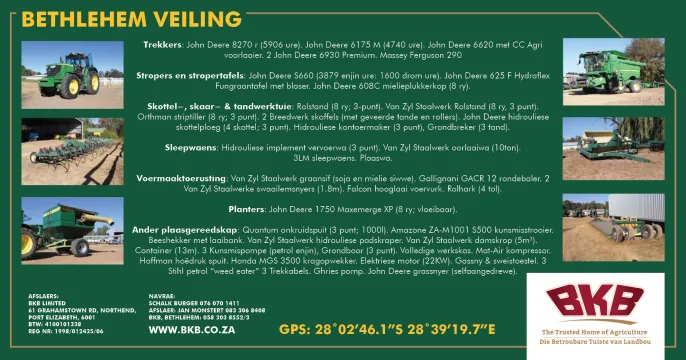 Tuli Le Roux Staak Boerderyveiling | 30 Julie 2024 | Te Plaas Rust | Bethlehem