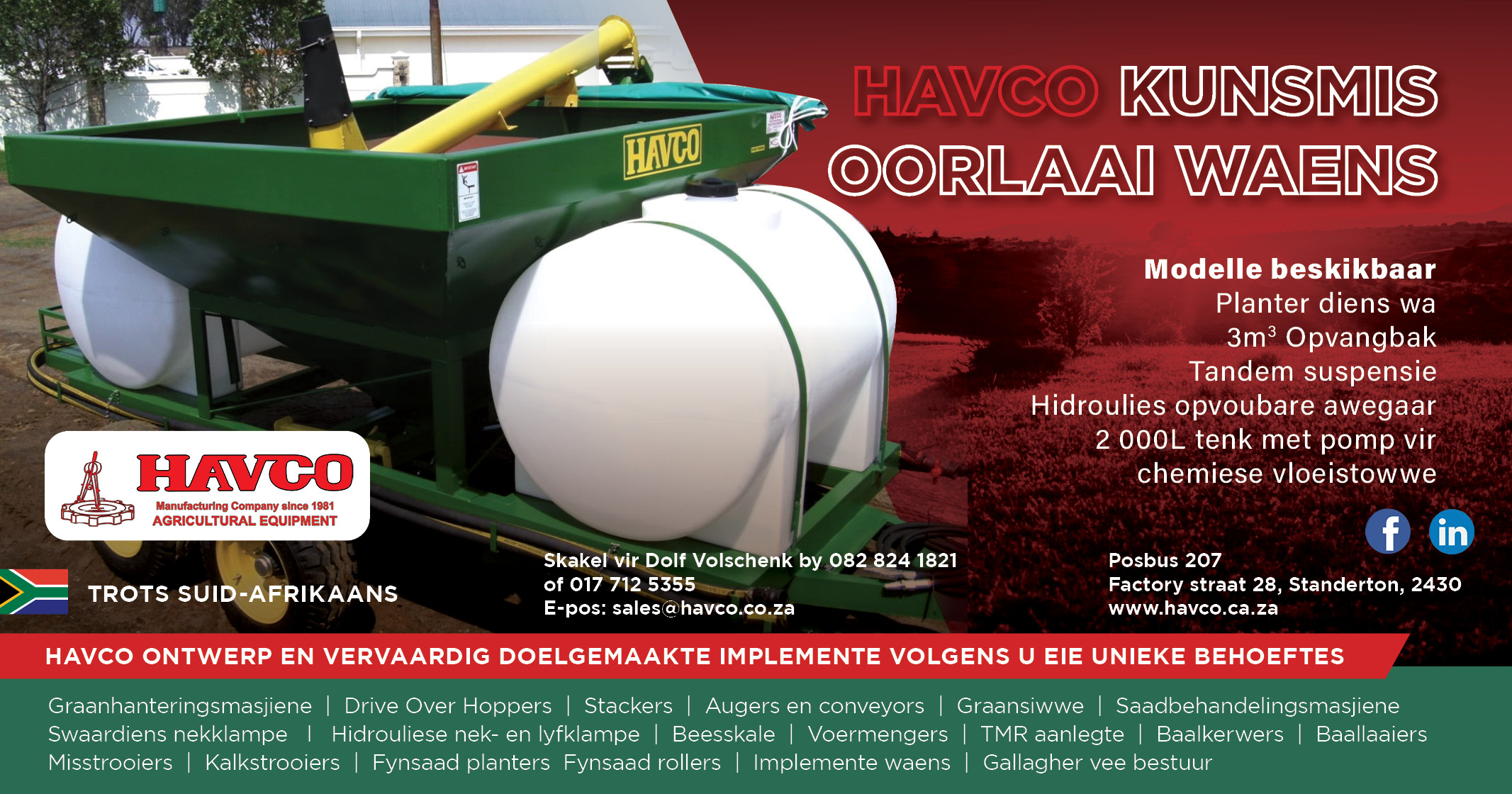 Kunsmis oorlaai waens | Havco